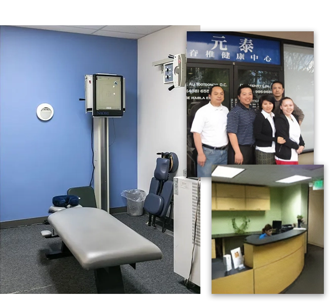 Chiropractor Cupertino CA Henry Lin With Staff Around The Office Chiropractor Cupertino CA Henry Lin With Staff Around The Office